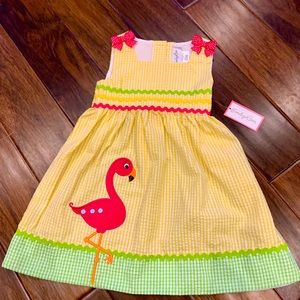 Emily Rose (4T) Girls Seersucker Flamingo 🦩Dress
